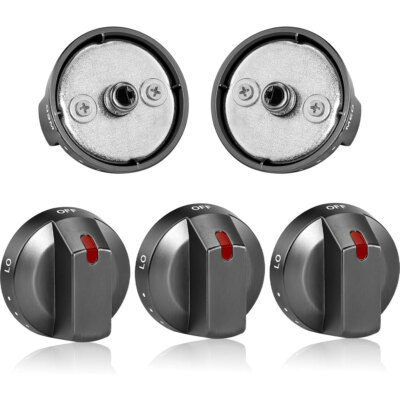 [Upgraded] DG64-00473B Stove Knob Black for Samsung Stove Knob NX58M6850SG 5PCS