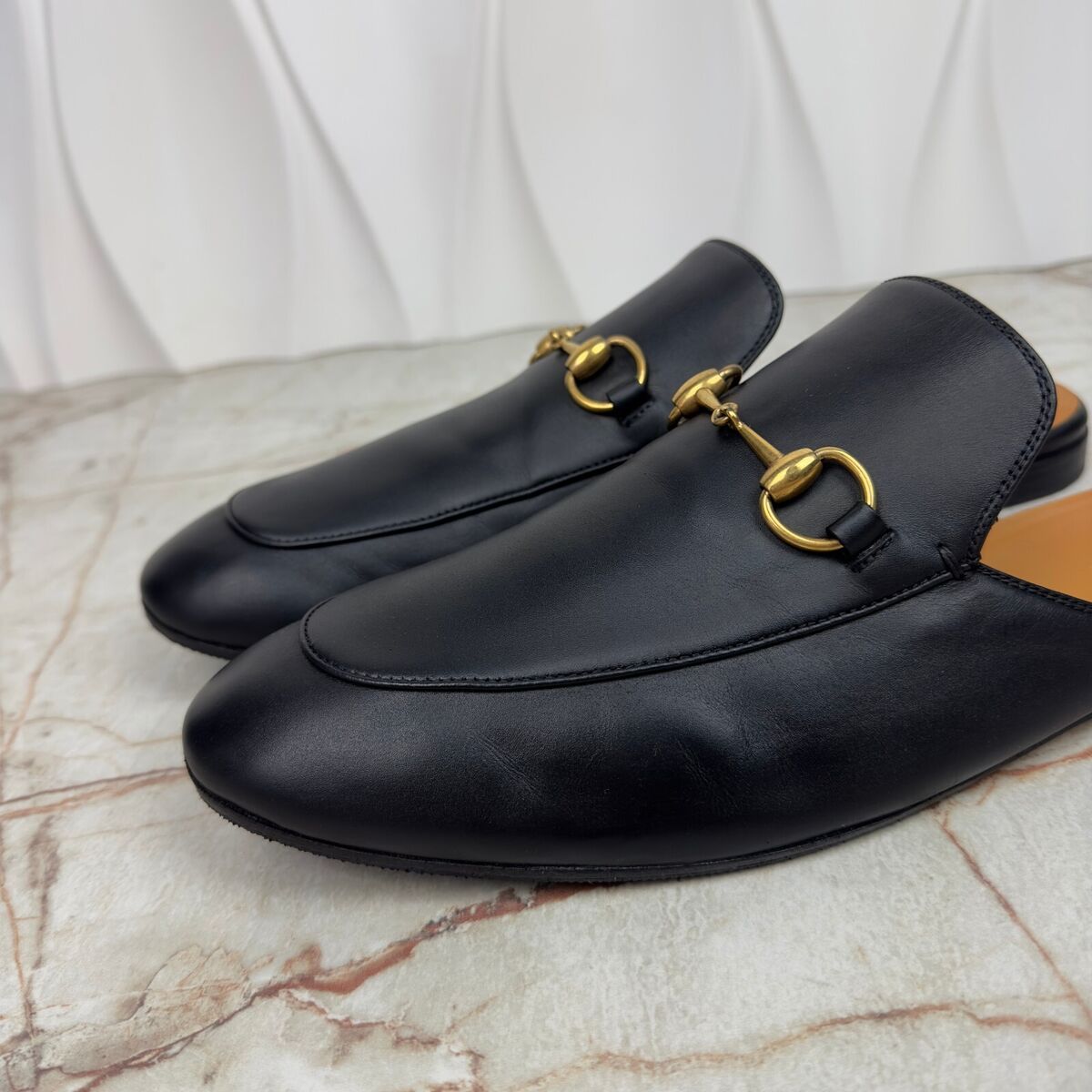 GUCCI Horsebit Jordaan Mule Black Leather 12 G or 12.5 US or GUCCI Horsebit Jordaan Mule Black Leather 12 G or 12.5 US or