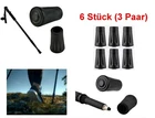 3 Pairs Nordic Walking Poles Pads Rubber Pads Replacement Pads Trekking Poles 6pcs