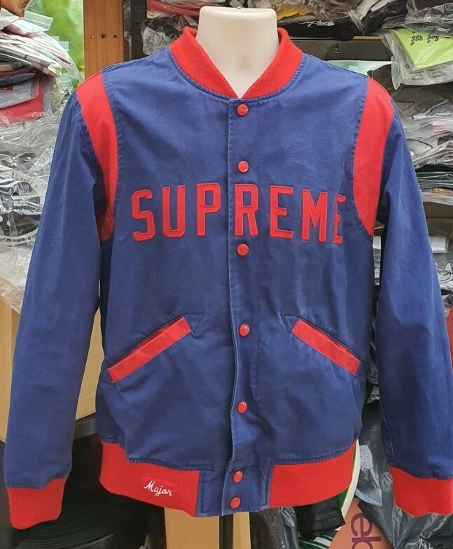 SS11 Supreme Major varsity jacket blue M medium baseball vintage Very Rare 2011