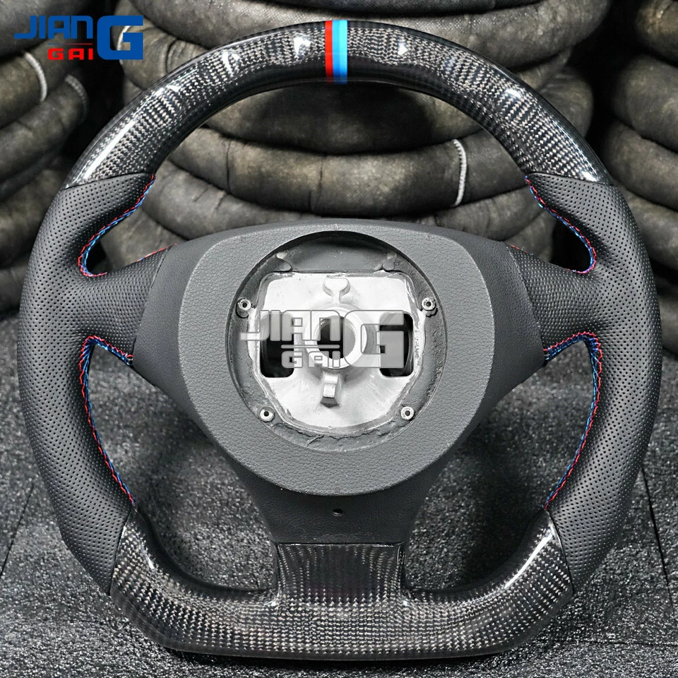 Carbon Fiber LED Steering Wheel for BMW E60 525i 530i 545i 2004-2005 - Image 3 of 4