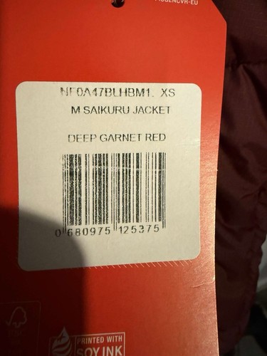 The North Face Saikuru Puffer Jacket Size XS Garnet Red and Black New with tags - Picture 9 of 20
