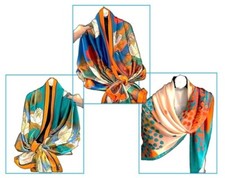 Silky Feel Pattern Scarf Head Neck Wrap Bandana for Women NWT Choice Styles