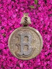 Men's 5Ct Round Real Moissanite Custom Initial Pendant 14K Yellow Gold Plated