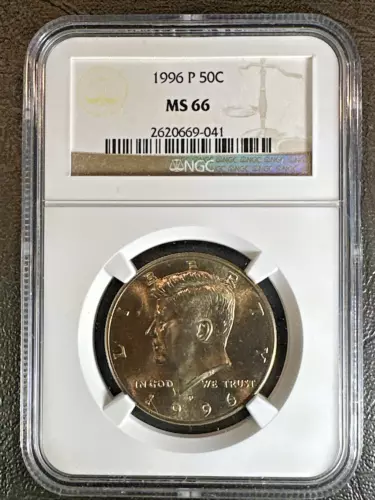 1996 P KENNEDY Half Dollar * NGC MS66 * UNCIRCULATED * Brown Label *