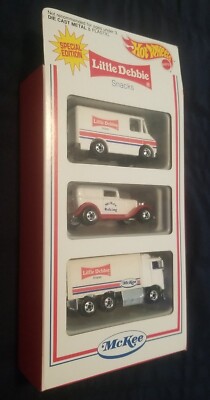 VINTAGE 1994 HOT WHEELS LITTLE DEBBIES SPECIAL EDITION 3-TRUCK SET - MIB