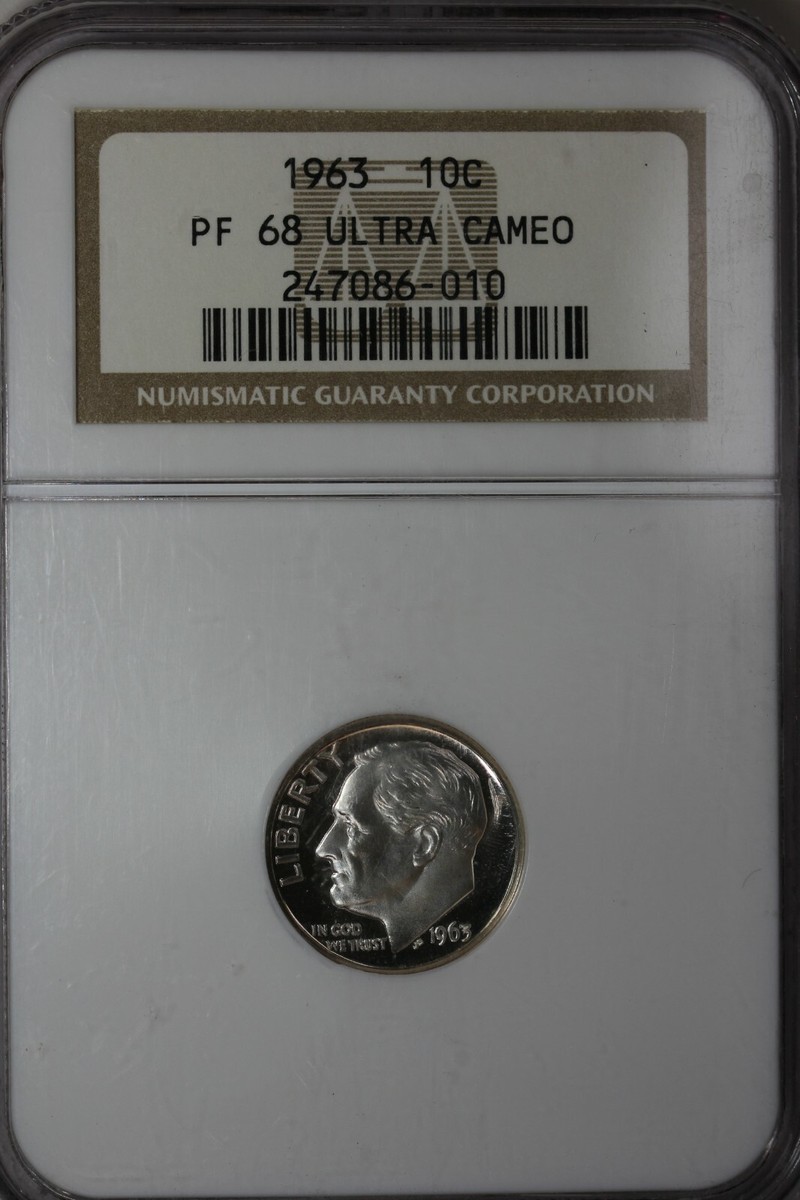 1963 NGC PF68 ULTRA CAMEO Roosevelt Dime, Roosevelt Head | eBay