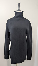 New 2690 The Row Erica cut out sz S Turtleneck cashmere Sweater Black women's