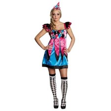 DAMEN HARLEKIN KOSTÜM Karneval Fasching Pierrot Clown Kleid Verkleidung 36 (S)