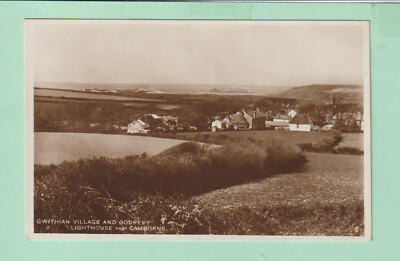Cornwall Postkarte - Gwithian Village und Godfrey Leuchtturm bei Camborne Unp - Rp