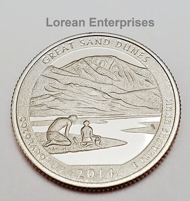 2014 S America the Beautiful ATB Quarter-Great Sand Dunes -CLAD  PROOF 