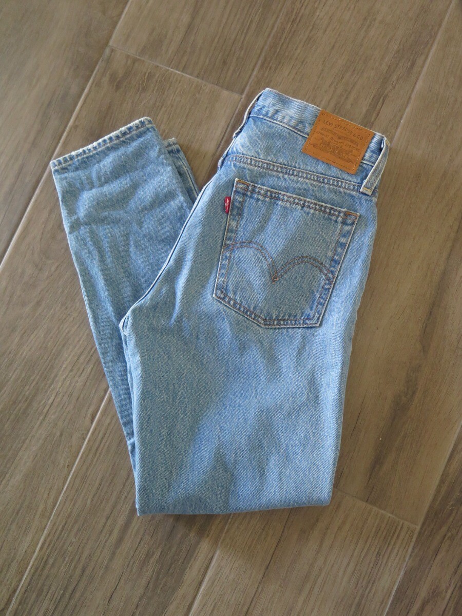 LEVIS BIG E Premium Denim Wedgie Blue Jeans all Cotton 5 Pocket