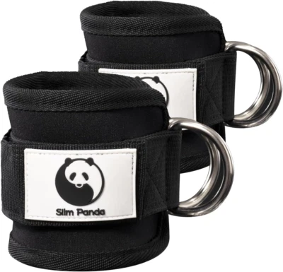 Slim Panda 1 Paar Fitness Fußschlaufen Kabelzug, Ankle Straps, Verstellbarer Fuß
