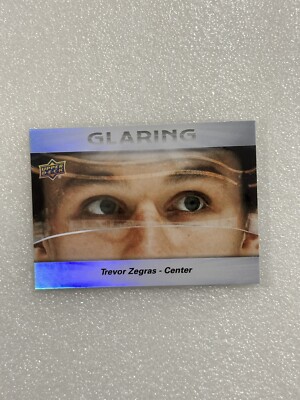 Trevor Zegras 2023-24 Upper Deck Series 2 Glaring Insert Card #GL-4  (1:67)