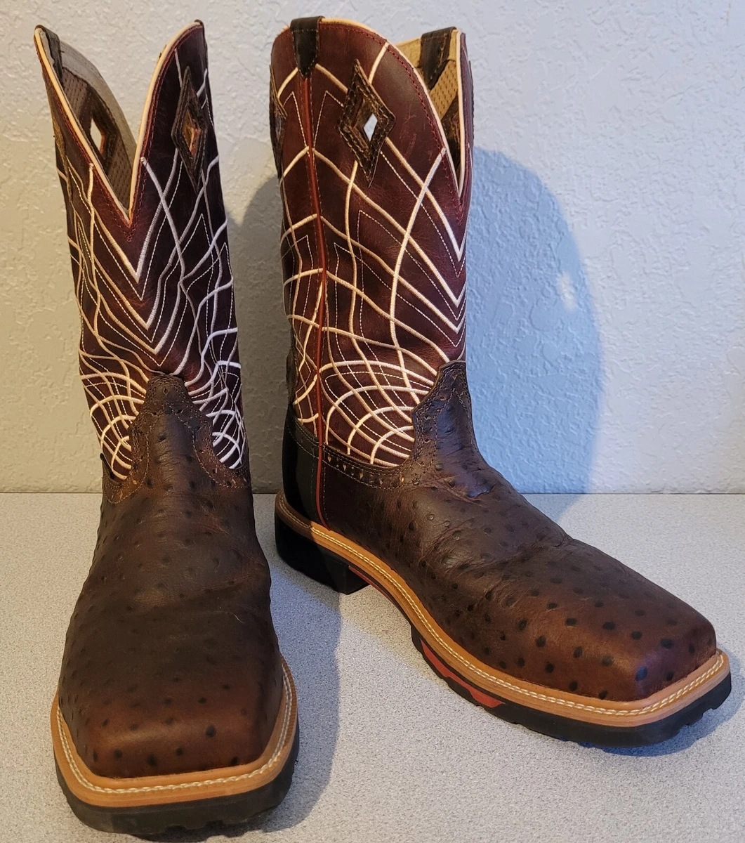 Justin ostrich work best sale boots