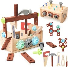 Holz-Werkzeugkasten für Kinder   Rollenspiel...