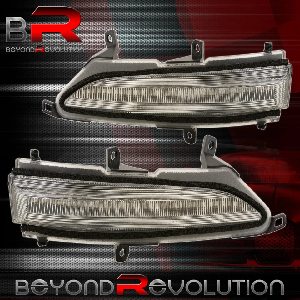 For 2010-2021 GX460 LX570 Sequential LED Side Mirror Turn Signal Lamps Set Clear - Image 4 of 4