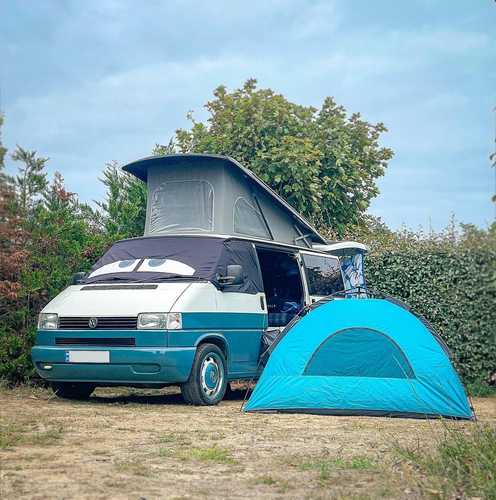 VW T4 Screen Cover Window Curtain Wrap Frost Black Out Blind Blue Eyes Camping - Picture 5 of 20