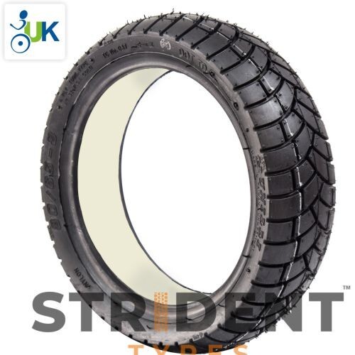 Solid Black 80/65 X 8 Tyres For Kymco Agility Mobility Scooters Vecta