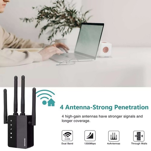 1 x WiFi Extender Signal Coverage Booster Compatible For Linux Easy To Setup - Photo 14/15