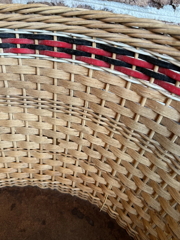 Cesta de mimbre retro cama para mascotas cachorro gato boho vintage Foto 4 de 4