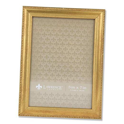 Classic Bead Picture 5x7 Frame Gold