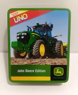 UNO John Deere Edition. 2010 Licensed Custom Cards. Complete. Collectible Tin.