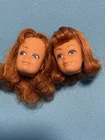 Vintage 1960s  Midge Barbie Doll Heads Lot Of 2 For OOAK REPAIR TLC