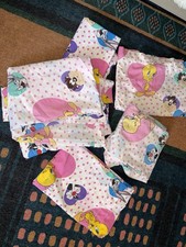 VTG 1994 Looney Tunes Tweety Bedding Window Set 8pc Twin Sheets Curtains Etc