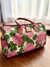 Dooney Bourke Women's Zip Satchel Purse Hydrangea Pink plus Coin Purse