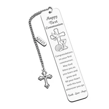 First Communion Bookmark Gift for Boys Girls Christian Religious Keepsake