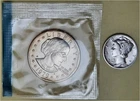 Lot of 2 Coins – 1 Mint Susan B Anthony Dollar (1979P) & 1 Mercury Dime (1943D)