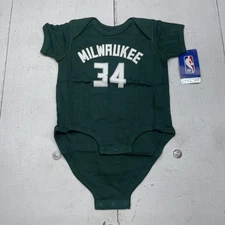 Milwaukee Bucks One-piece Bodysuit Infant 0-3 Months Green NBA Basketball