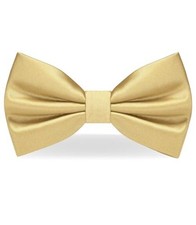 Solid Color Bow Tie Adjustable Bowtie for Men Champagne Gold