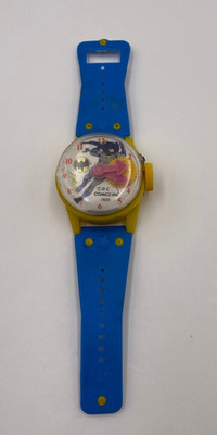 Vintage 1977 Batman DC Comics Toy Wind Up Plastic Watch