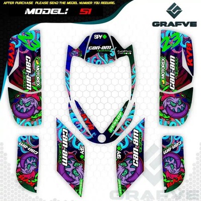Bombardier 650 kit Graphics Decals Stickers Can-Am Ds650 ATV Choose Desing