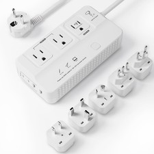 220v to 110v Travel Voltage Converter : International Universal Power Plug Ad...