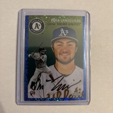 Shea Langeliers 2023 Topps Chrome Platinum #5 Blue Mini-Diamond /199 Refractor
