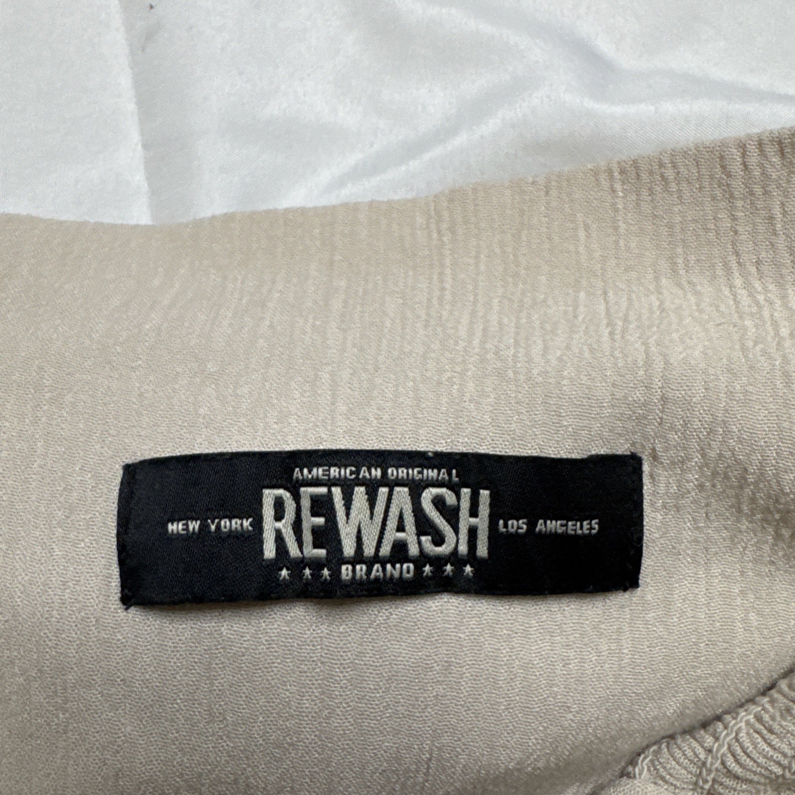 Rewash Womens Small Beige Rayon Gauze Wide Leg Flare Boho Pants 100% Rayon image 7