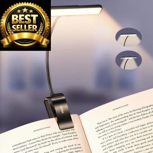 Gritin 2026 Gen 2 Book Light for Reading- 32 Eye Caring Full Spectrum Black - Afbeelding 2 van 10