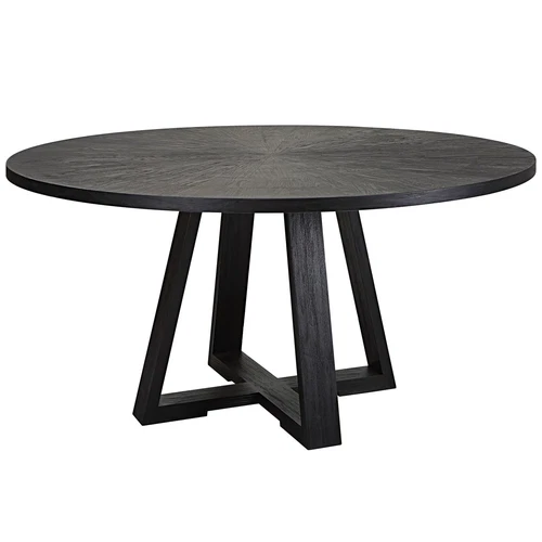 Uttermost Gidran Round Black Dining Table - Picture 1 of 5