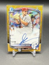 Gage Wood 2025 Bowman Draft #CPA-GW First (1st) AUTO Gold Wave [#12/50]
