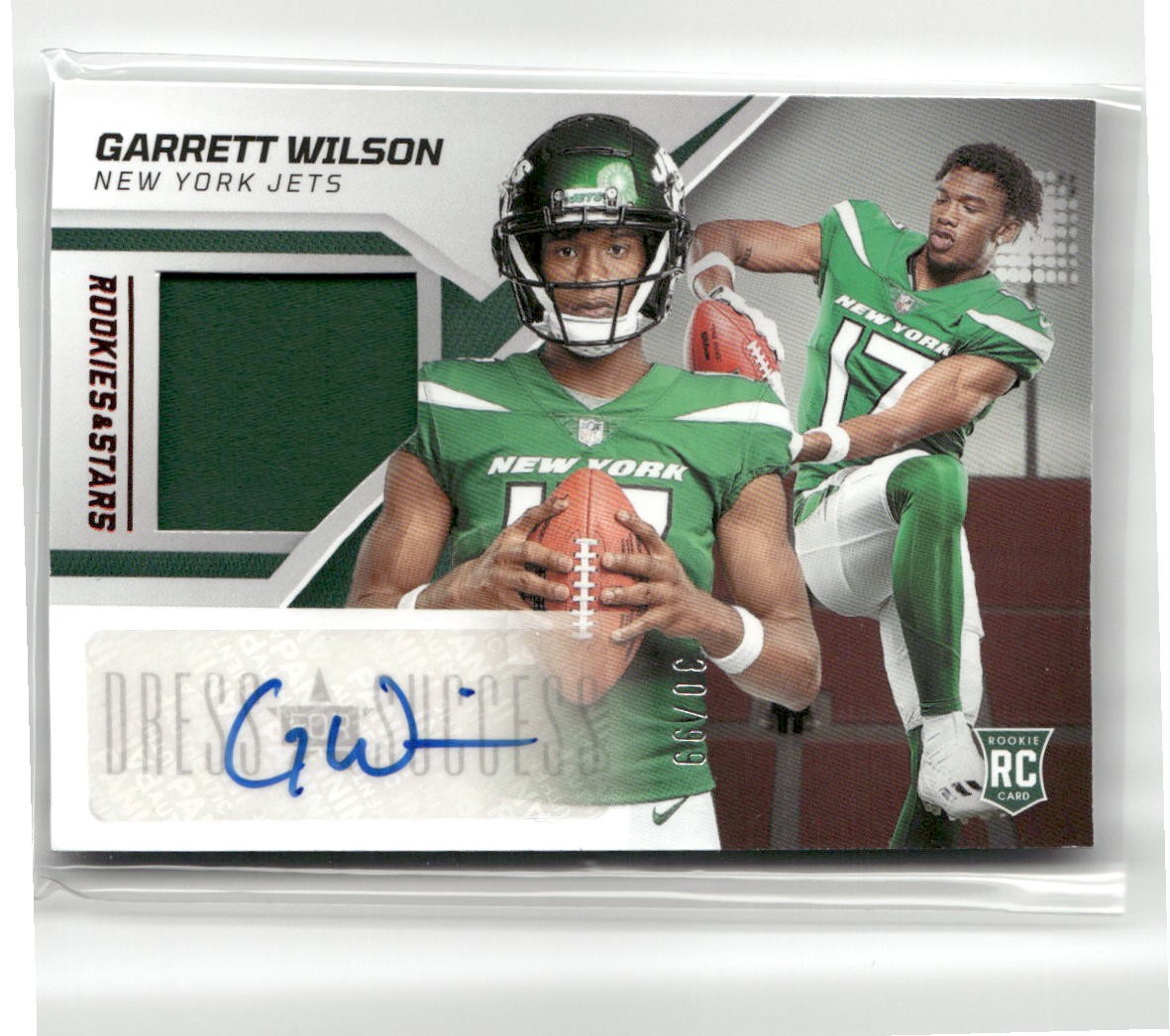 Garrett Wilson Panini Rookies & Stars Dress for Success Autograph Relics #DSGW Base
