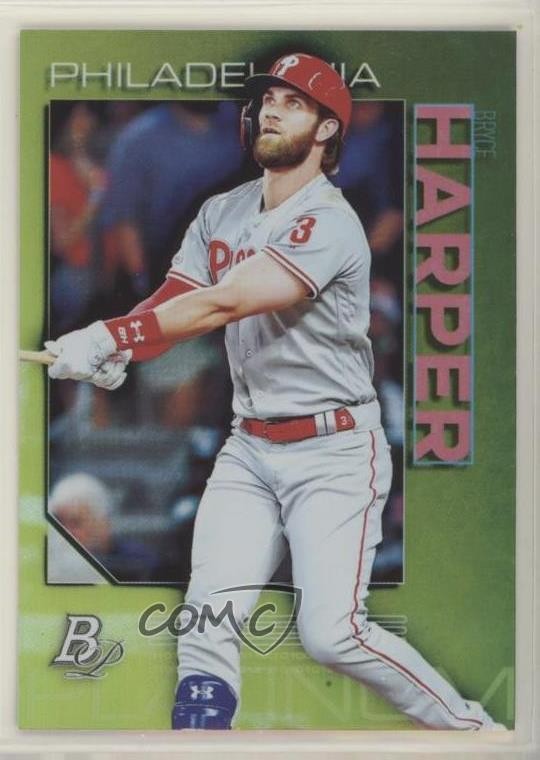 2020 Bowman Platinum Wal-Mart Chartreuse Bryce Harper #13 uk2