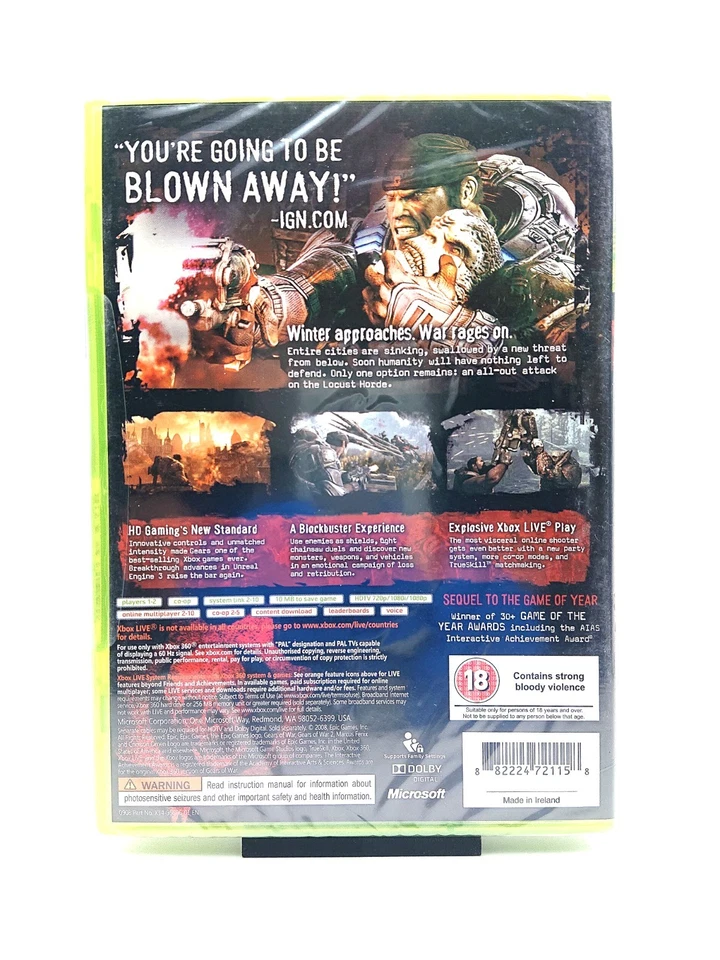 Gears Of War 2 - Microsoft Xbox 360 - Factory Sealed - Image 2 of 4