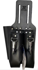 Saddle Leather 3 Pocket Linesmen and Electricians Tool Holder