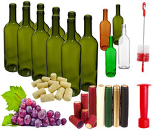 10Stk Weinflasche 750 ml Glasflasche leere Flasche Likör Wein 4 Farben Korken