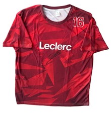 CHARLES LECLERC Rare Signed Ferrari Formula 1 Customised Racing T-Shirt #16 COA