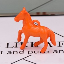 10Pcs Acrylic UV Glossy Colored 3D Horse Charms Pendants For Jewelry Making