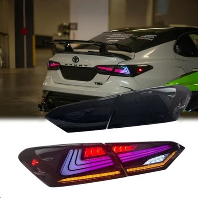 RGB Sequential LED Tail Light for Toyota Camry 2018-2024 Sedan Rear Lamps 1 Set